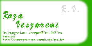 roza veszpremi business card